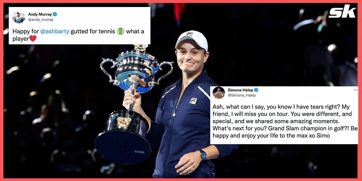 Tennis stars paid tribute to Ashleigh Barty after she announced her shock retirement