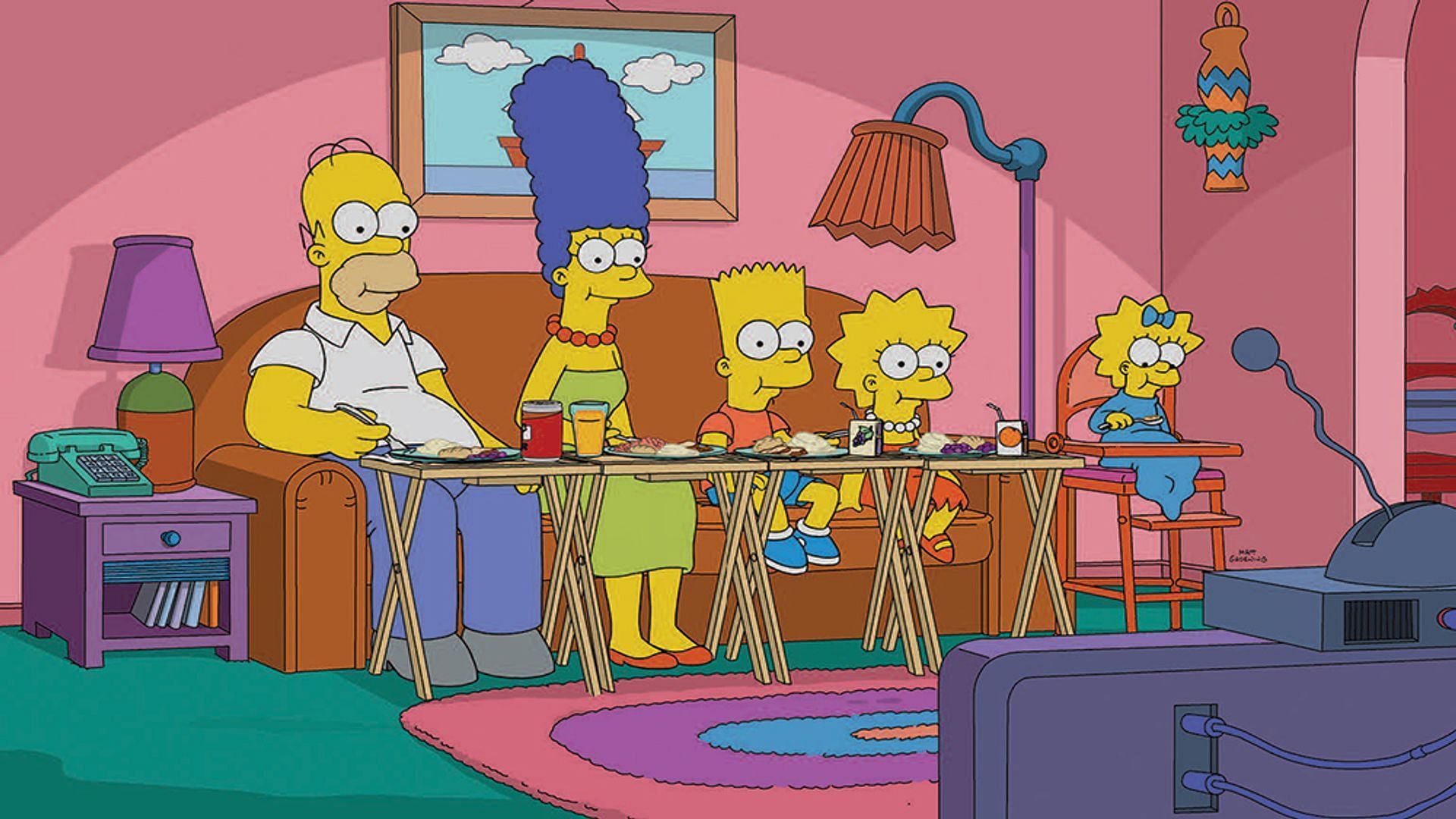 Still from FOX&#039;s The Simpsons - the family (Image via FOX)