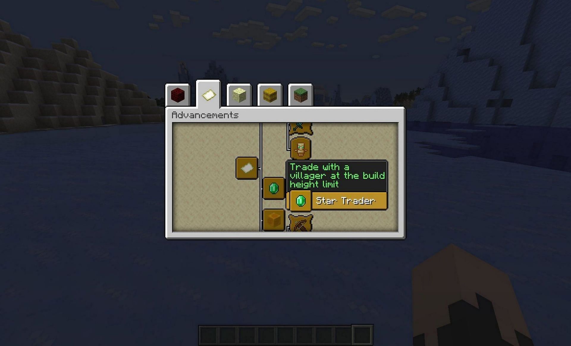 Star Trader advancement (Image via Mojang)