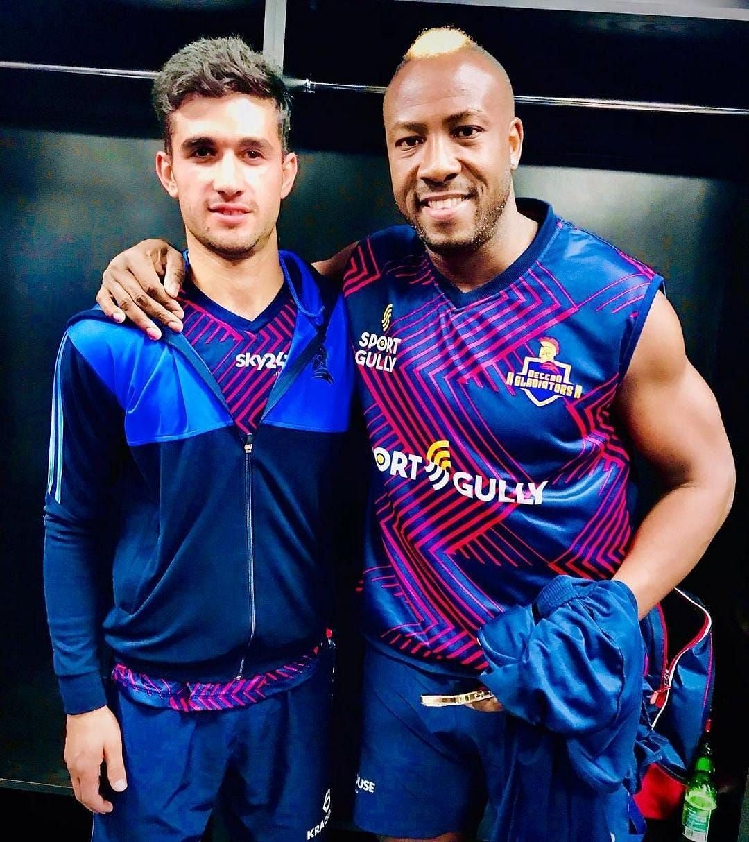 Izharulhaq Naveed and Andre Russell were part of the winning Deccan Gladiators side at the Abu Dhabi T10 last year