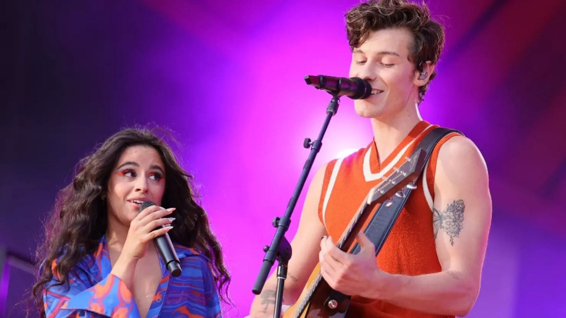 Shawn Mendes and Camila Cabello announced their breakup via a joint statement in November 2021 (Image via Getty Images/Theo Wargo)