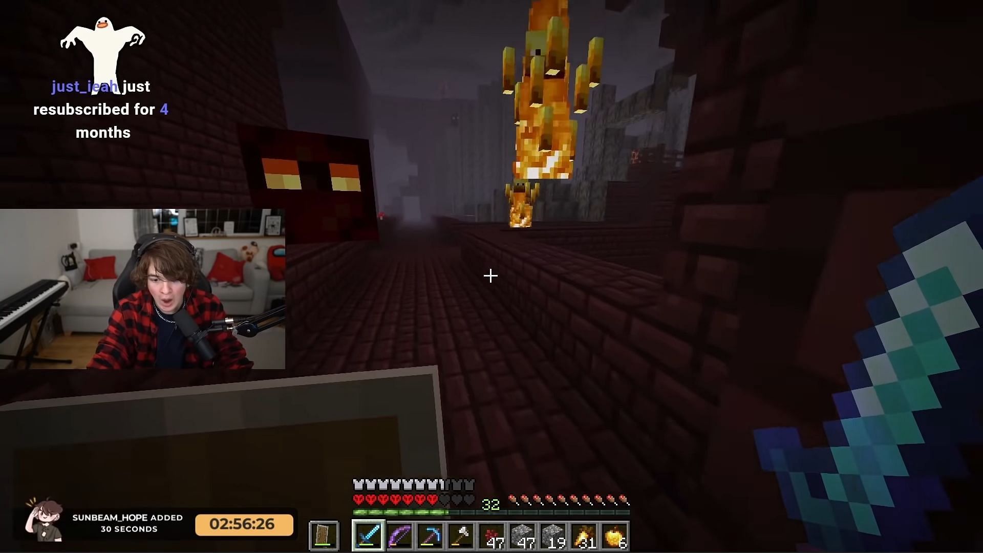 In the Nether fortress (Image via Canooon YouTube)