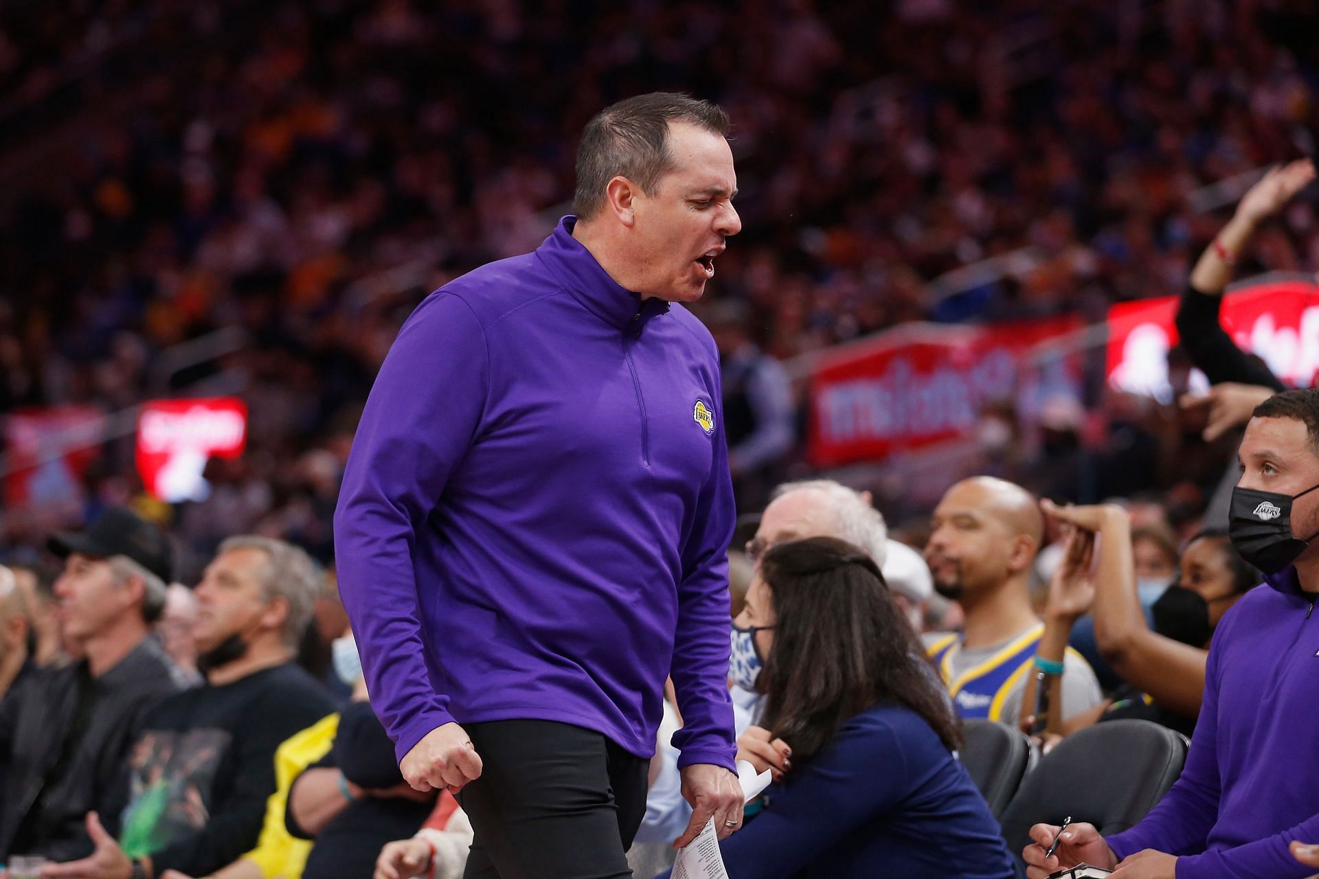 Frank Vogel reacts after receiving a technical foul