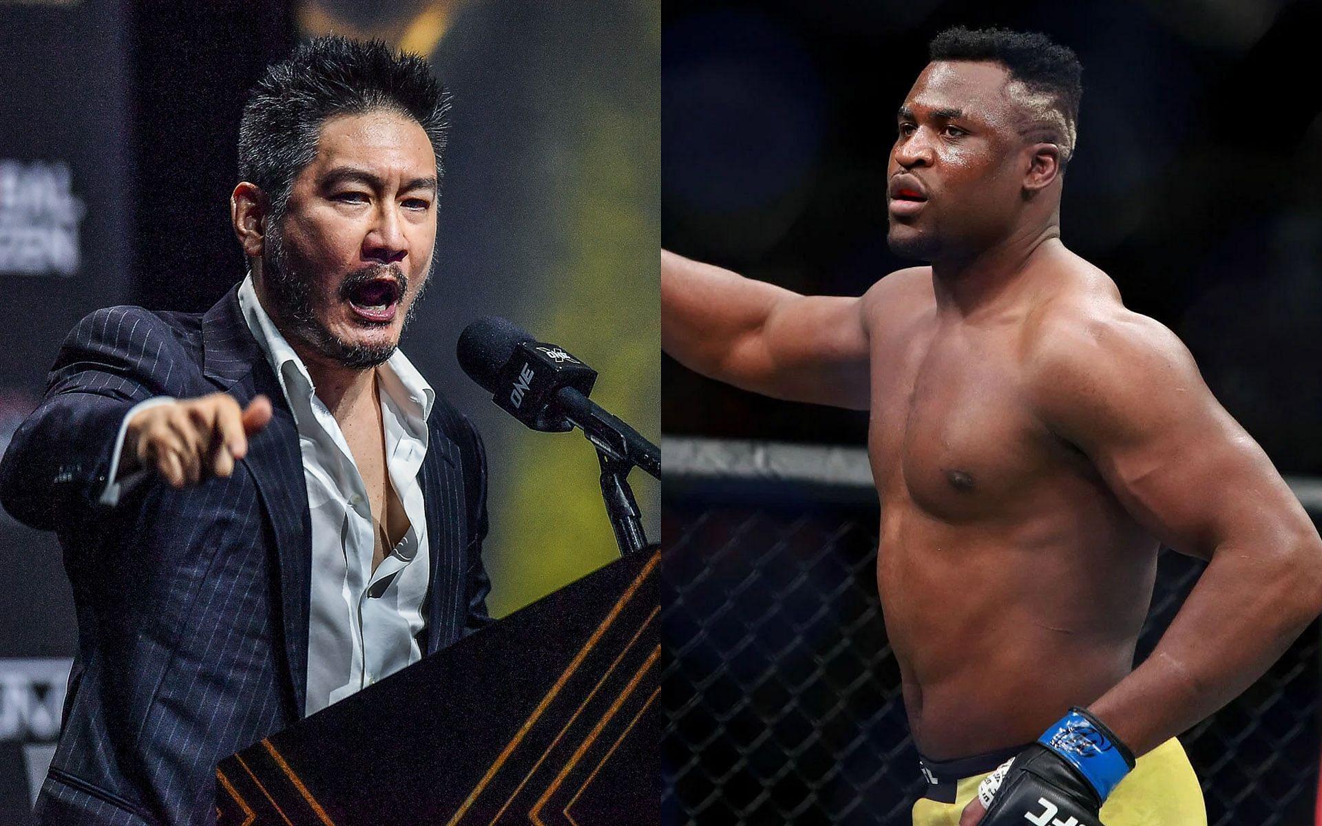 Chatri Sityodtong (L) thinks Francis Ngannou (R) wouldn&#039;t be able to handle the heavyweights of ONE Championship. | [Photo: ONE Championship]