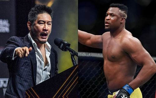 Chatri Sityodtong (L) thinks Francis Ngannou (R) wouldn't be able to handle the heavyweights of ONE Championship. | [Photo: ONE Championship]