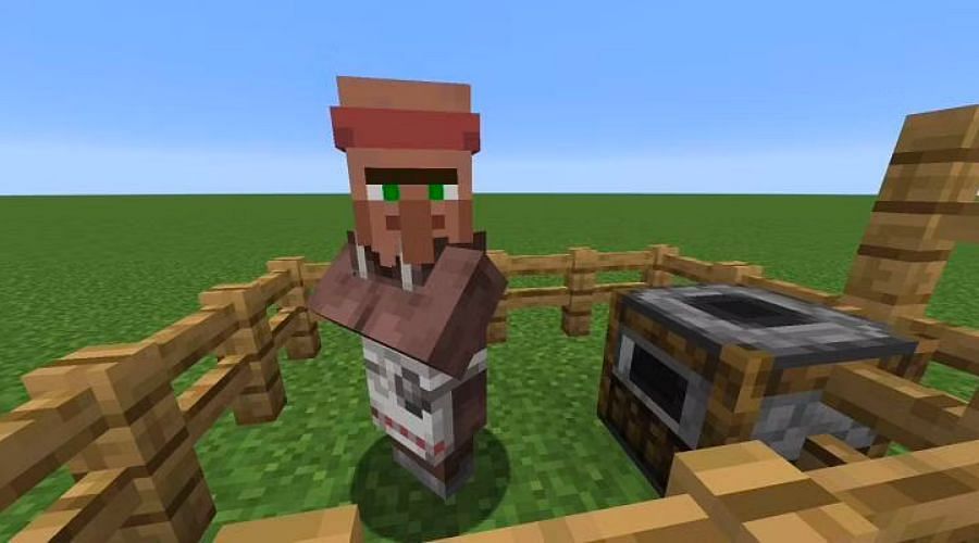 A butcher villager (Image via Mojang)