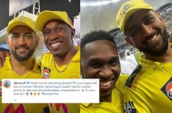 "Your legacy will live on forever"- Dwayne Bravo pays heartfelt tribute to MS Dhoni