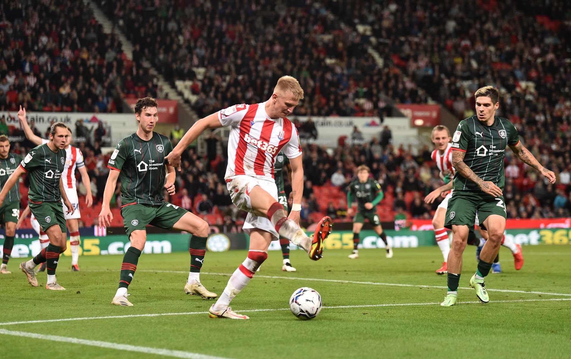 Stoke City face Barnsley on Tuesday