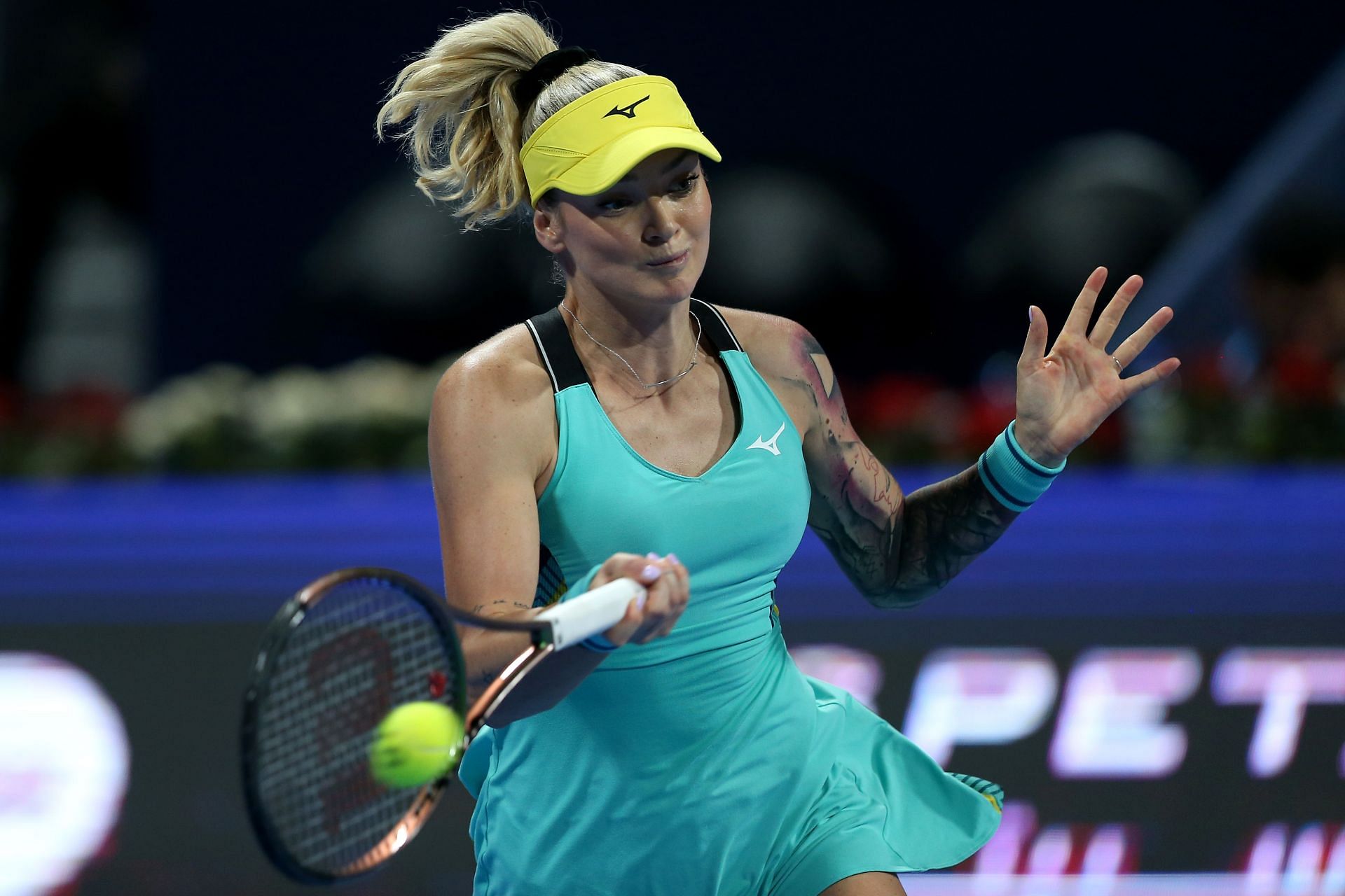Tereza Martincova at the 2022 Qatar Open