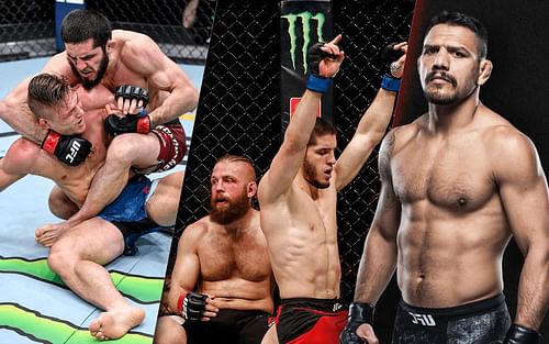 Rafael dos Anjos weighs in on Islam Makhachev's potential title shot [Photo credits: UFC.com & Getty]