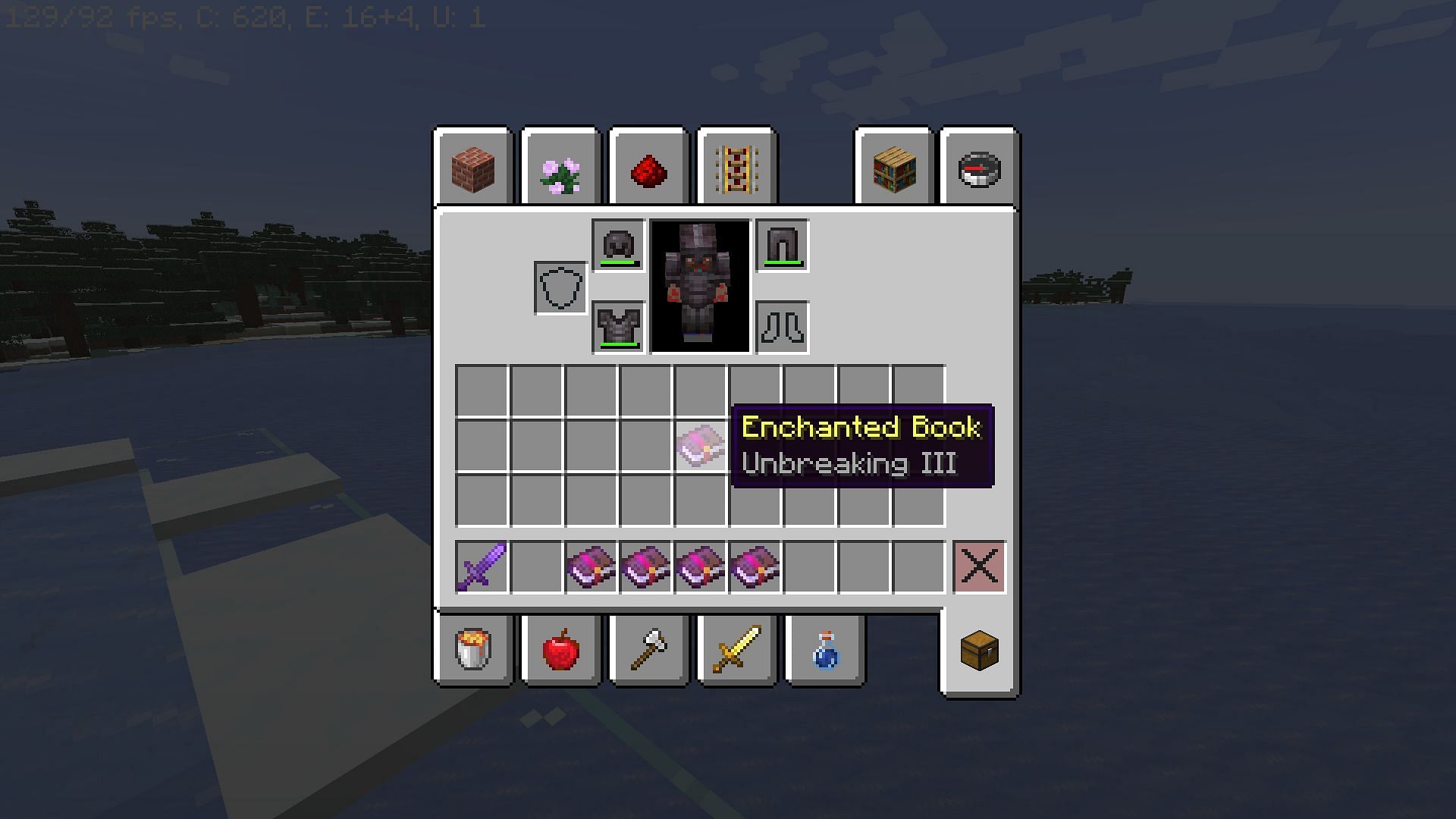 Unbreaking 3 enchanted book (Image via Minecraft)