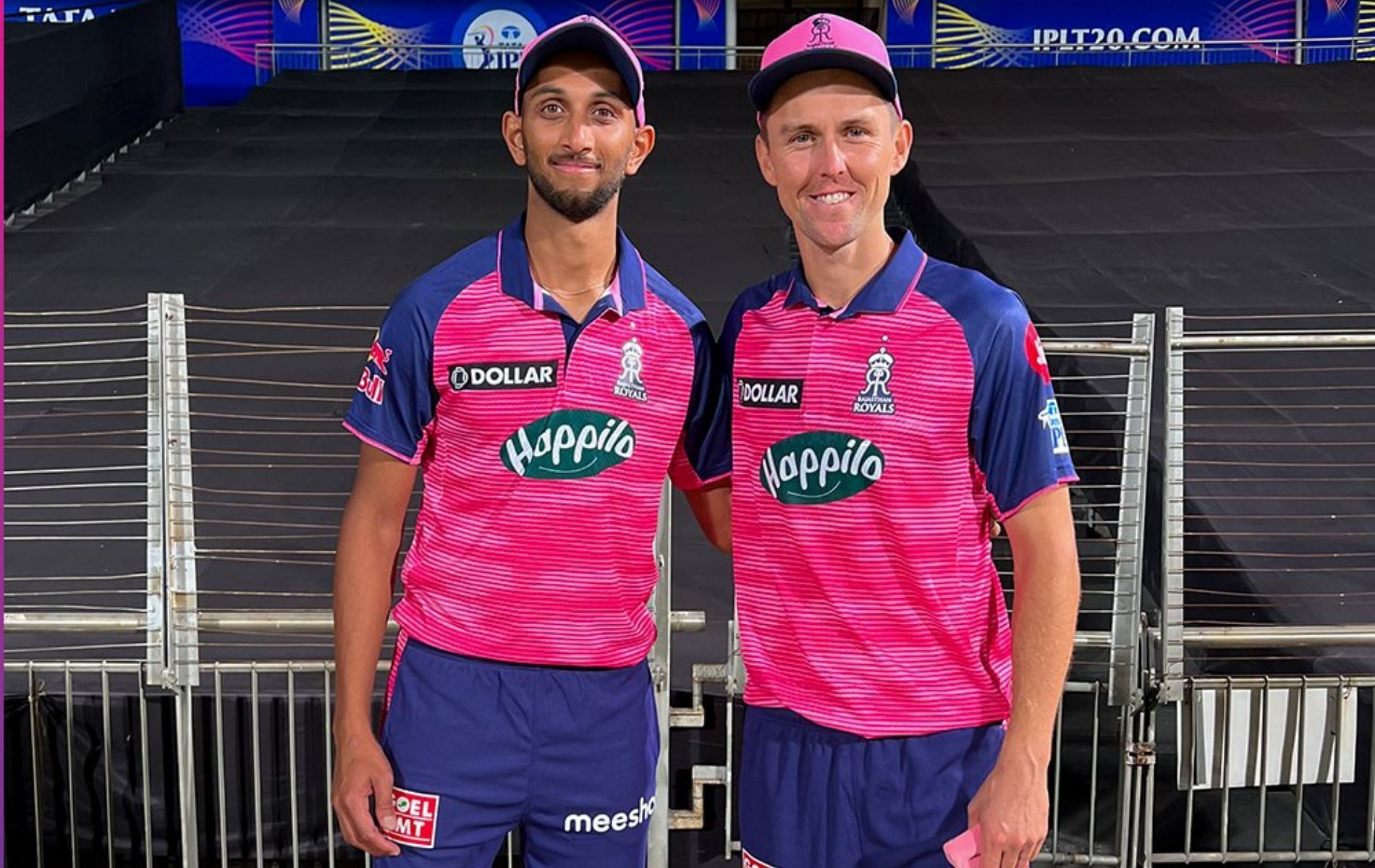 Prasidh Krishna and Trent Boult are expected to lead the Rajasthan Royals&#039; seam attack. [P/C: Twitter]
