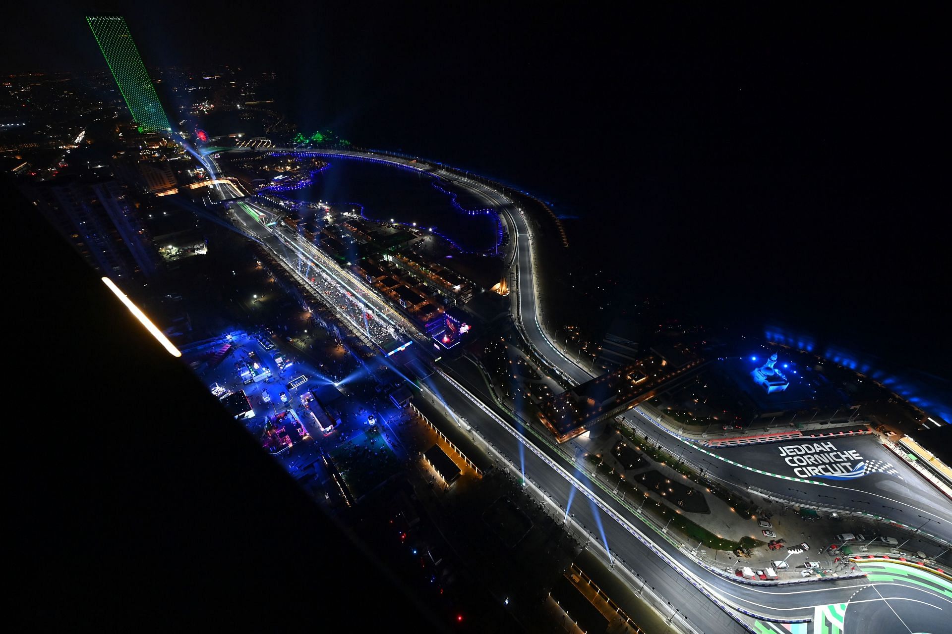 A general view of the grid preparations ahead of the 2021 Saudi Arabian Grand Prix (Photo by Dan Mullan/Getty Images)
