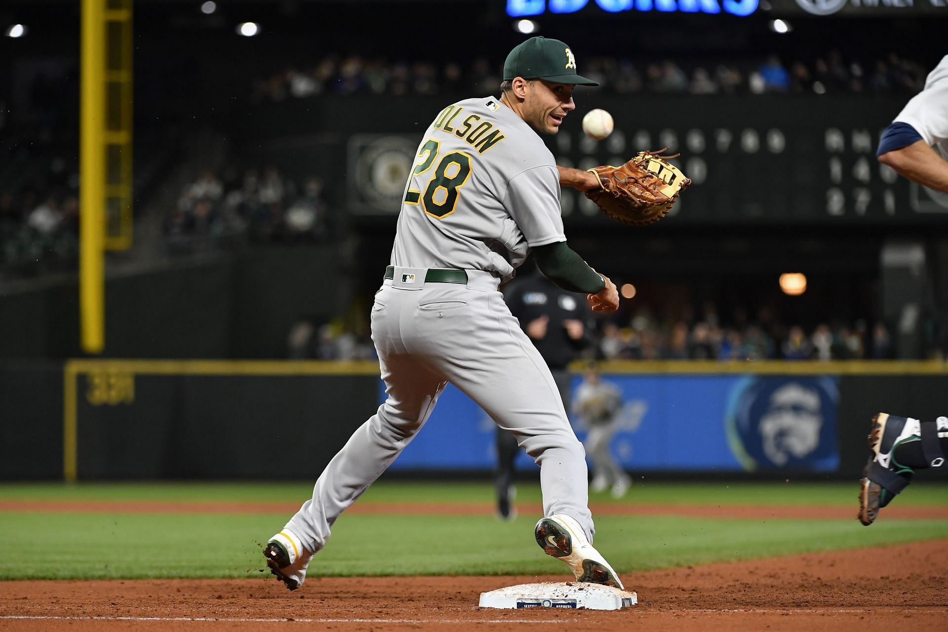 Matt Olson with Oakland Athletics v Seattle Mariners