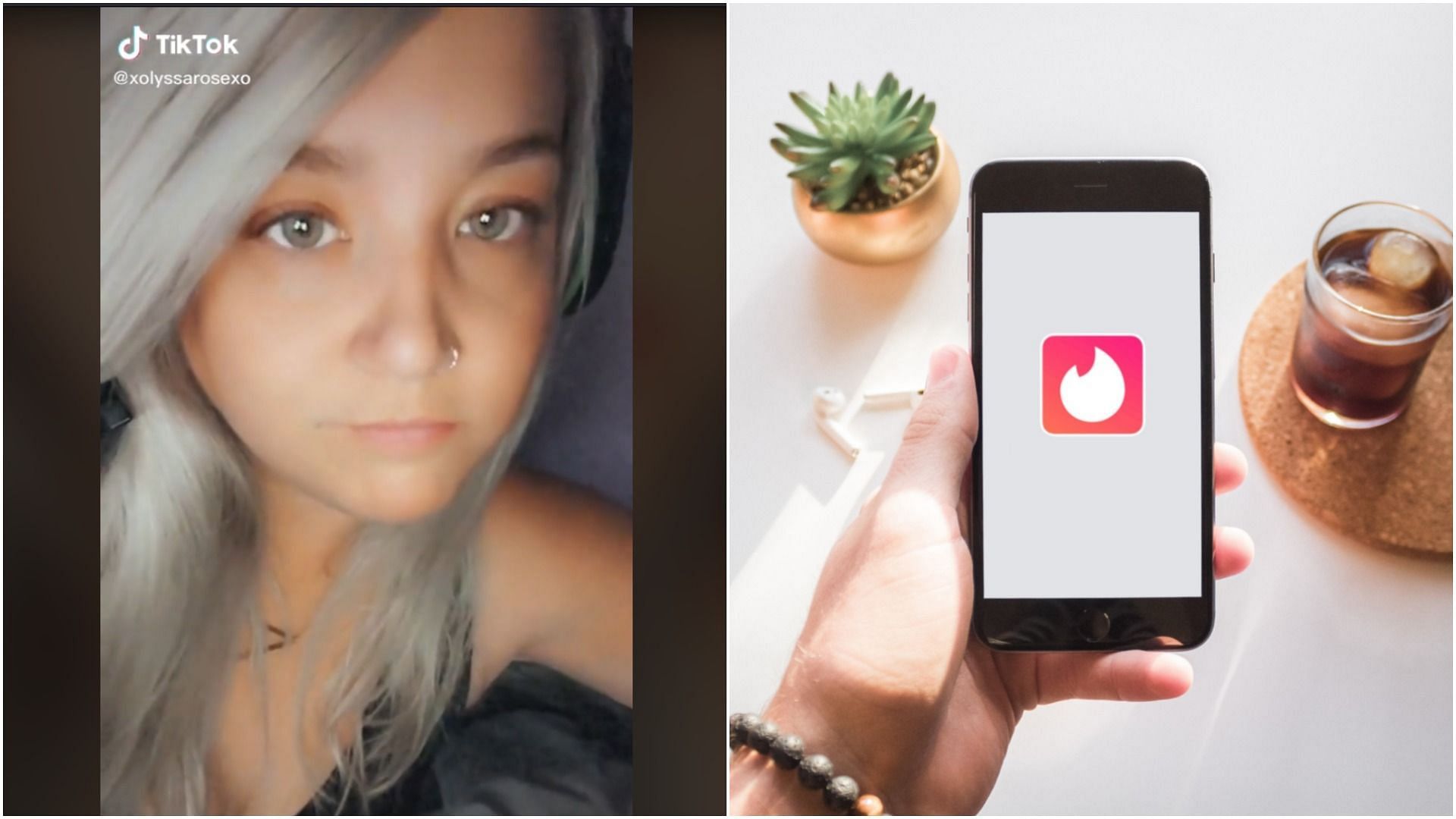 TikToker shares her scary interaction on Tinder (Image via @xolyssarosexo/TikTok and @Sportskeeda)