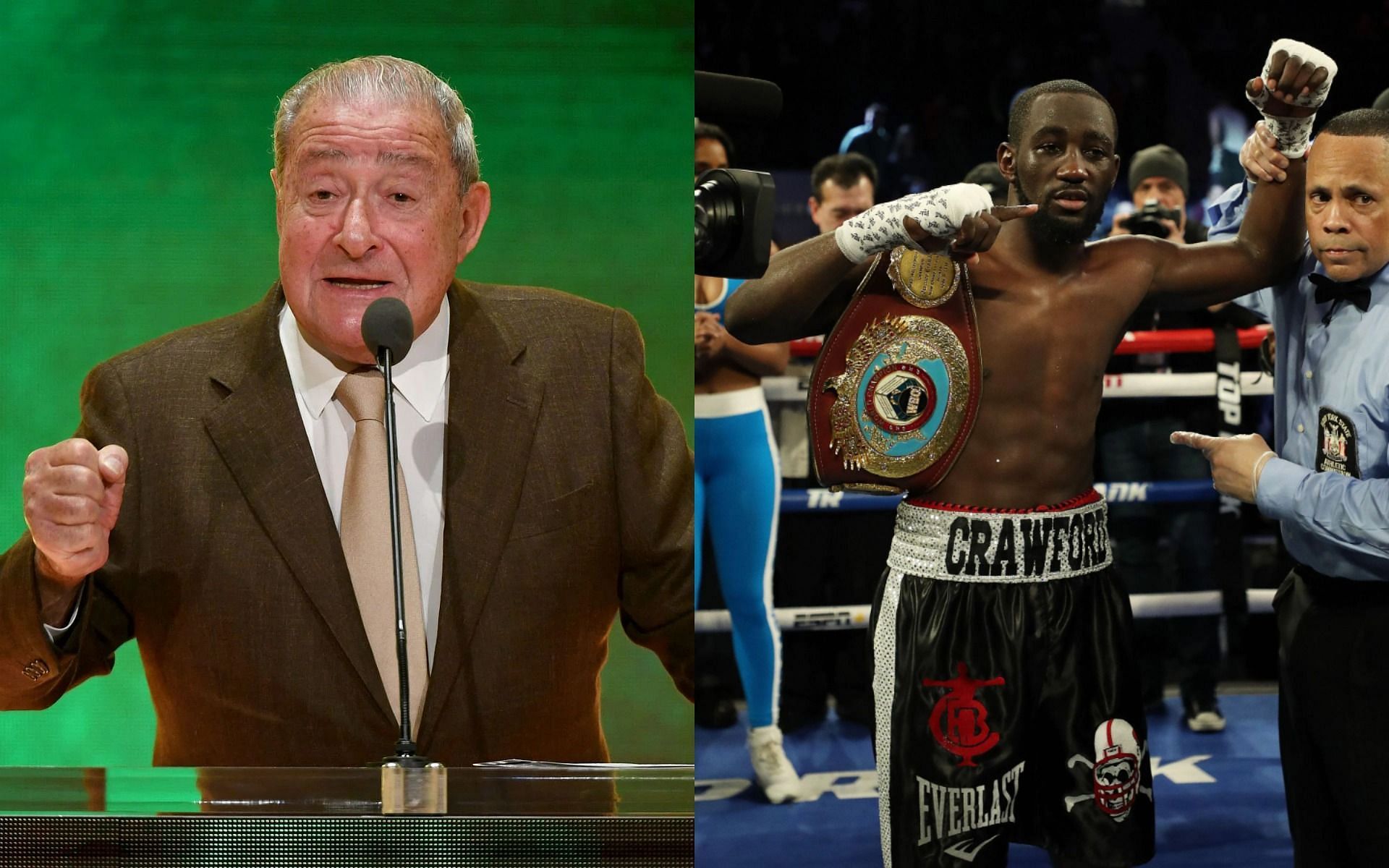 Bob Arum (L) isn&#039;t a fan of Terence Crawford&#039;s (R) ongoing lawsuit