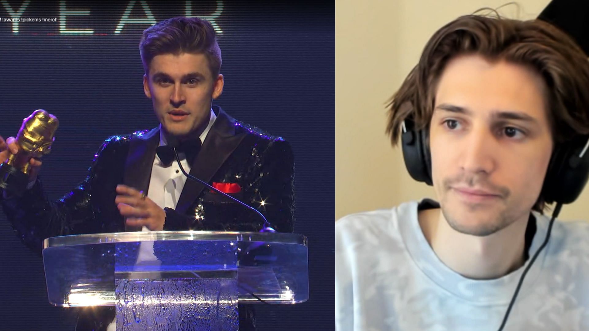 Ludwig won out over xQc to win Streamer of the Year (Image via Sportskeeda)