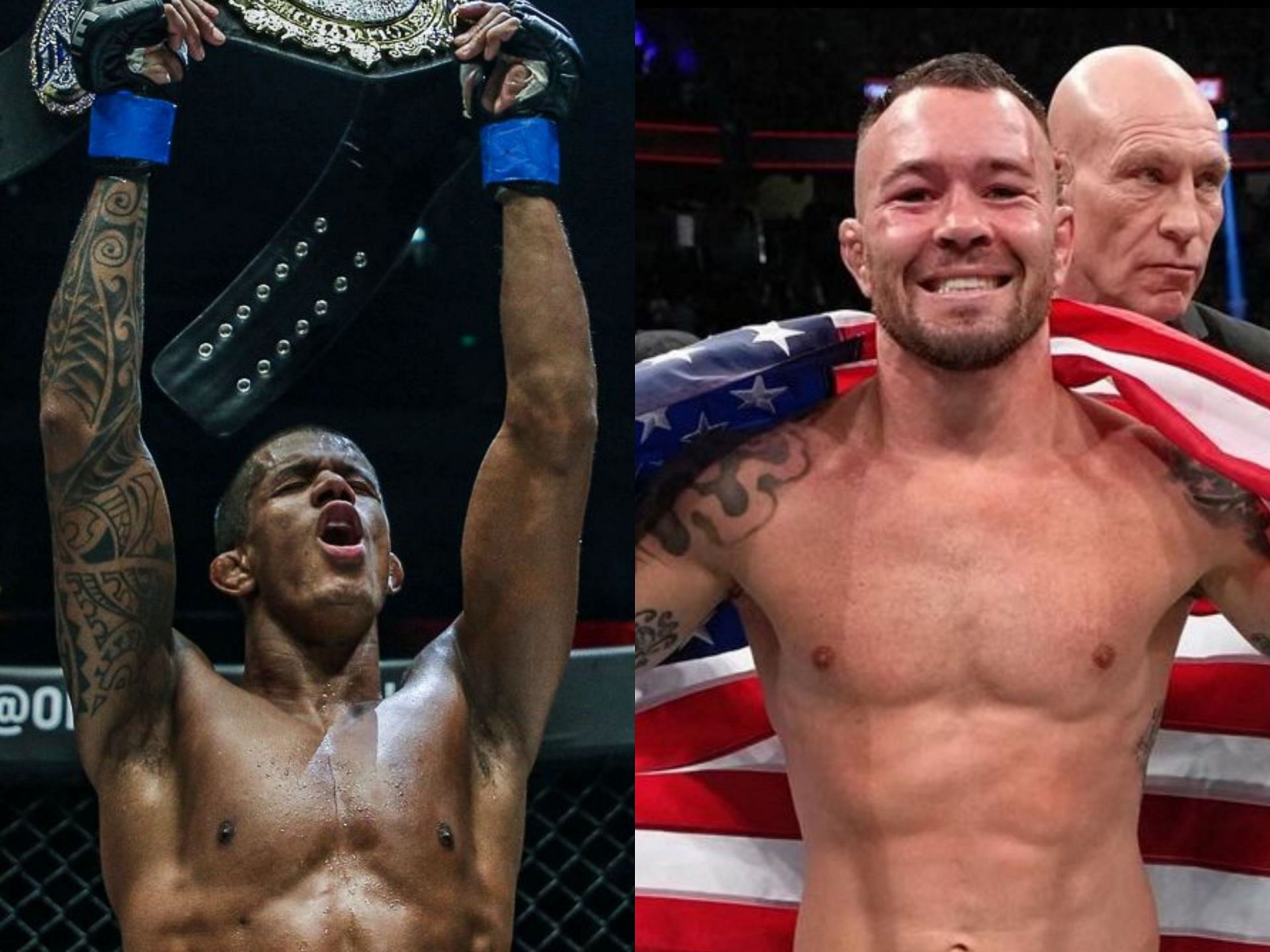 Adriano Moraes (left) and Colby Covington (right). [Photo: ONE Championship / Instagram: @colbycovmma]