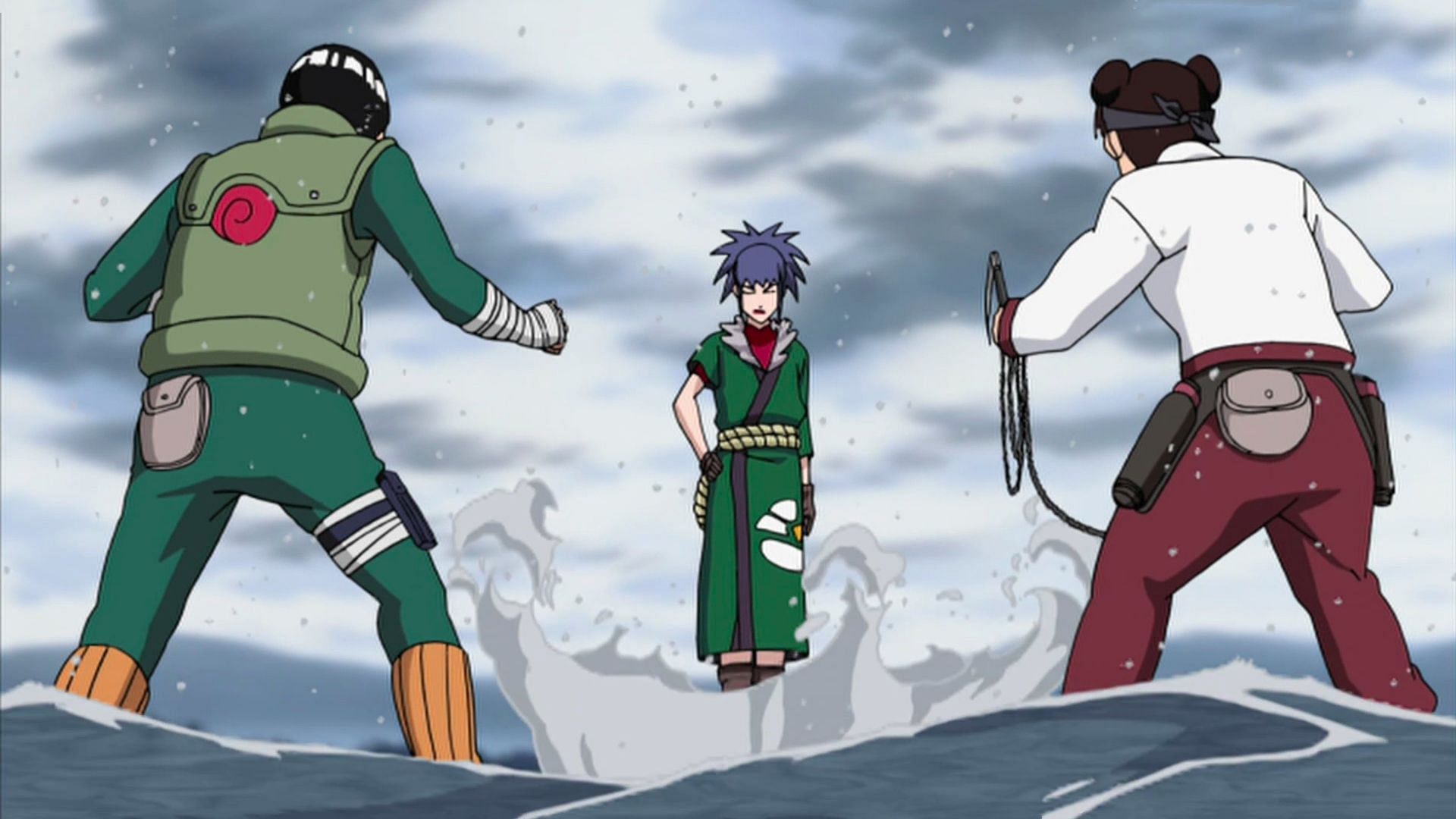 Rock Lee and Tenten on a mission in the Naruto series (Image via Pierrot)