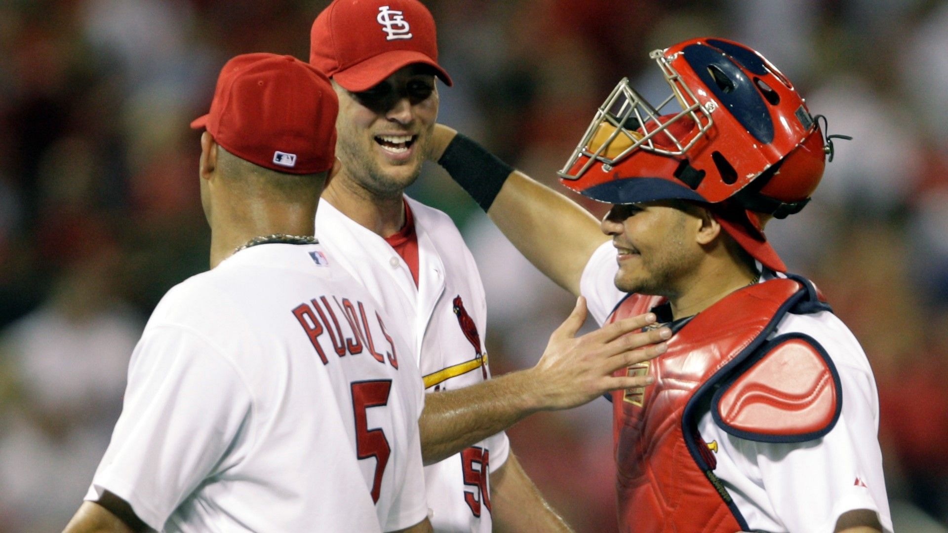 Albert Pujols (left), Adam Wainwright (middle), and Yadier Molina (right) all plan to retire after 2022 MLB season