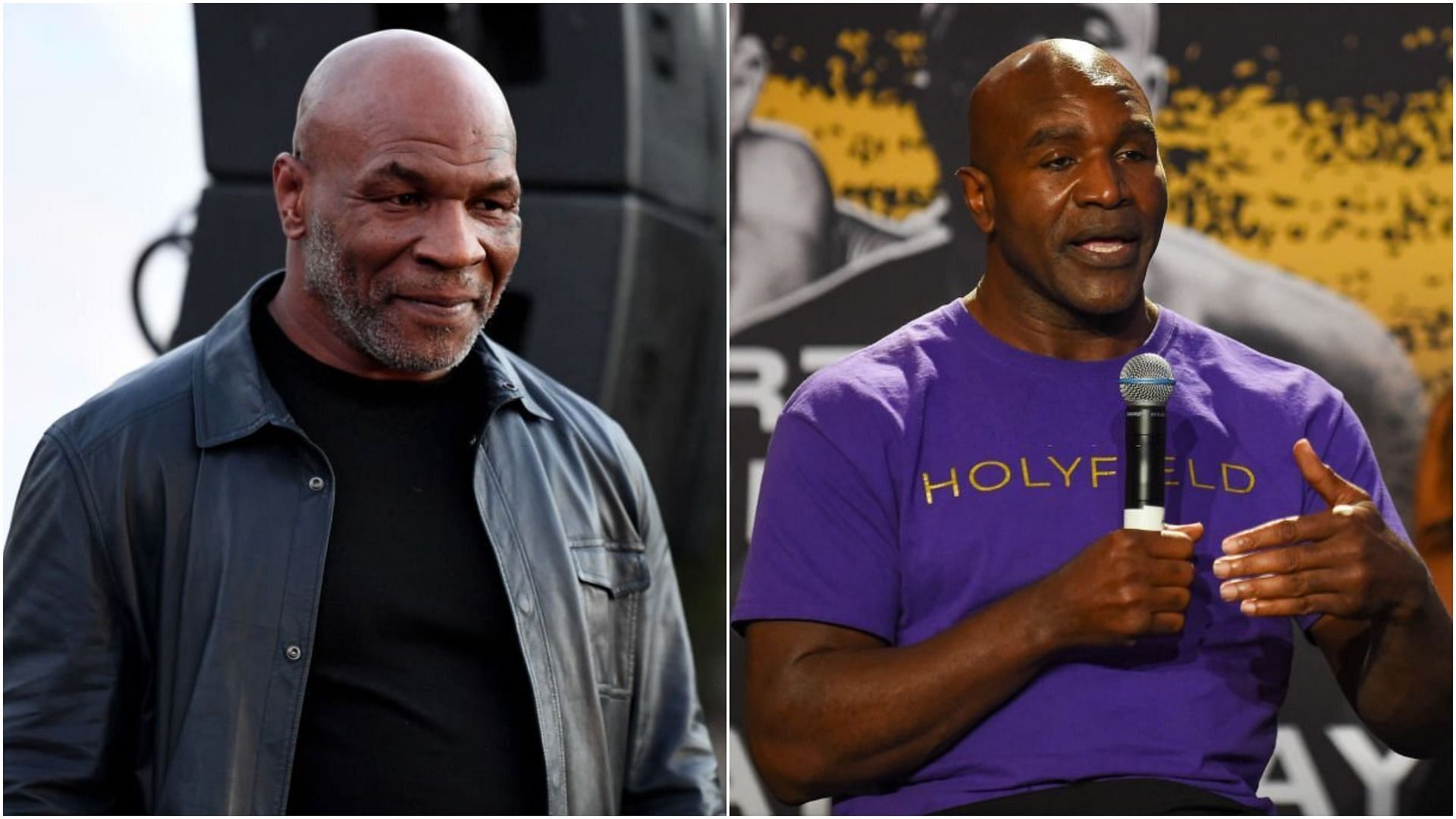 Mike Tyson bit Evander Holyfield&#039;s ear in a boxing match back in 1997 (Images via JC Olivera and Eric Espada/Getty Images)