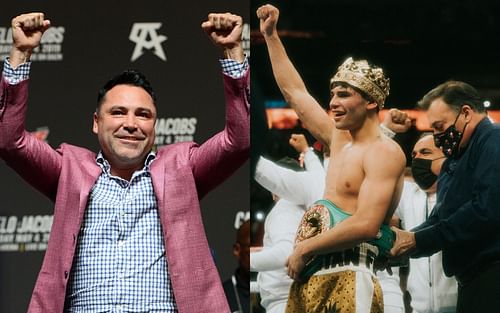 Oscar De La Hoya (left) and Ryan Garcia (right)