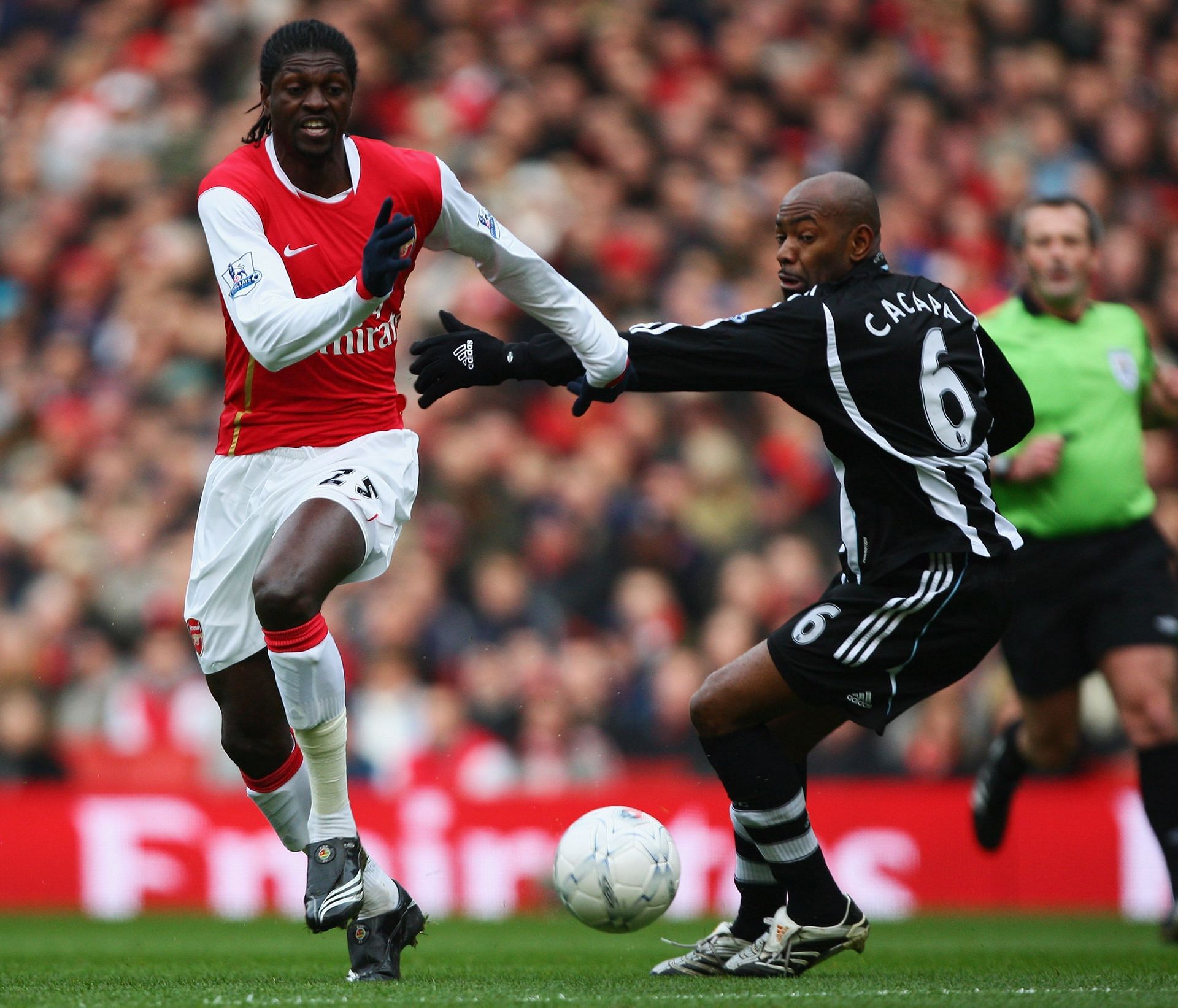 Claudio Cacapa (right) in action for Newcastle