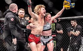 Watch: Paddy Pimblett loses it watching Molly McCann's devastating finish of Luana Carolina at UFC London