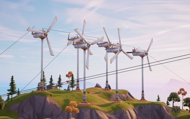 Survive on top of wind turbines at Windbreakers for 30 seconds in Fortnite Chapter 3 Season 1