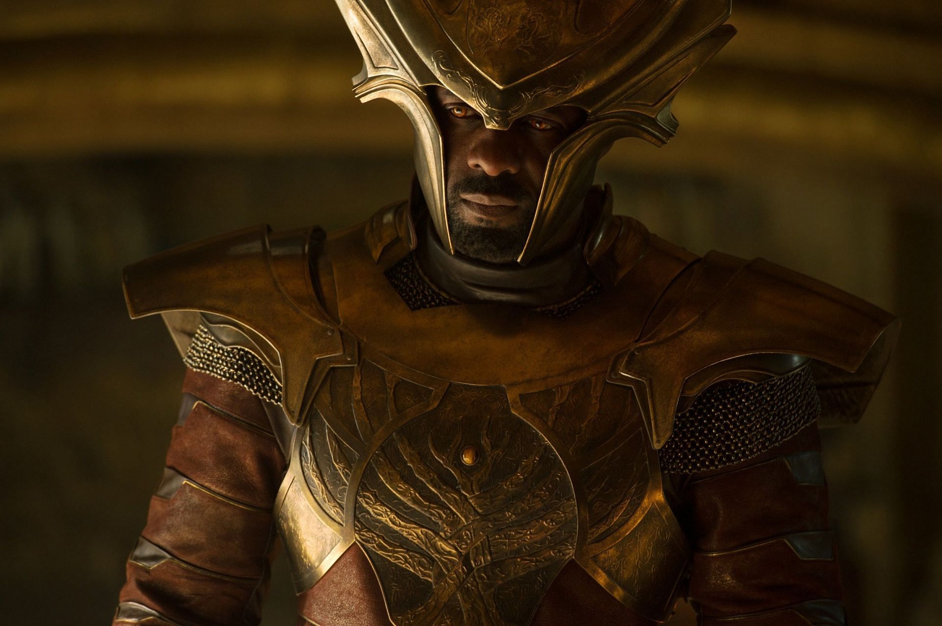 Idris Elba portrays the all-seeing Asgardian (Image via Disney)