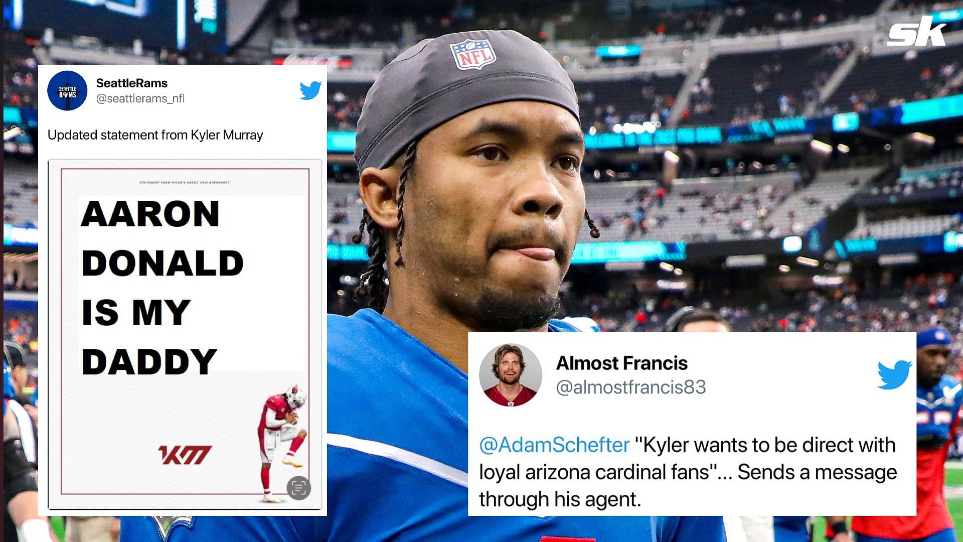 Arizona Cardinals QB Kyler Murray made fun of for statement released via his agent.