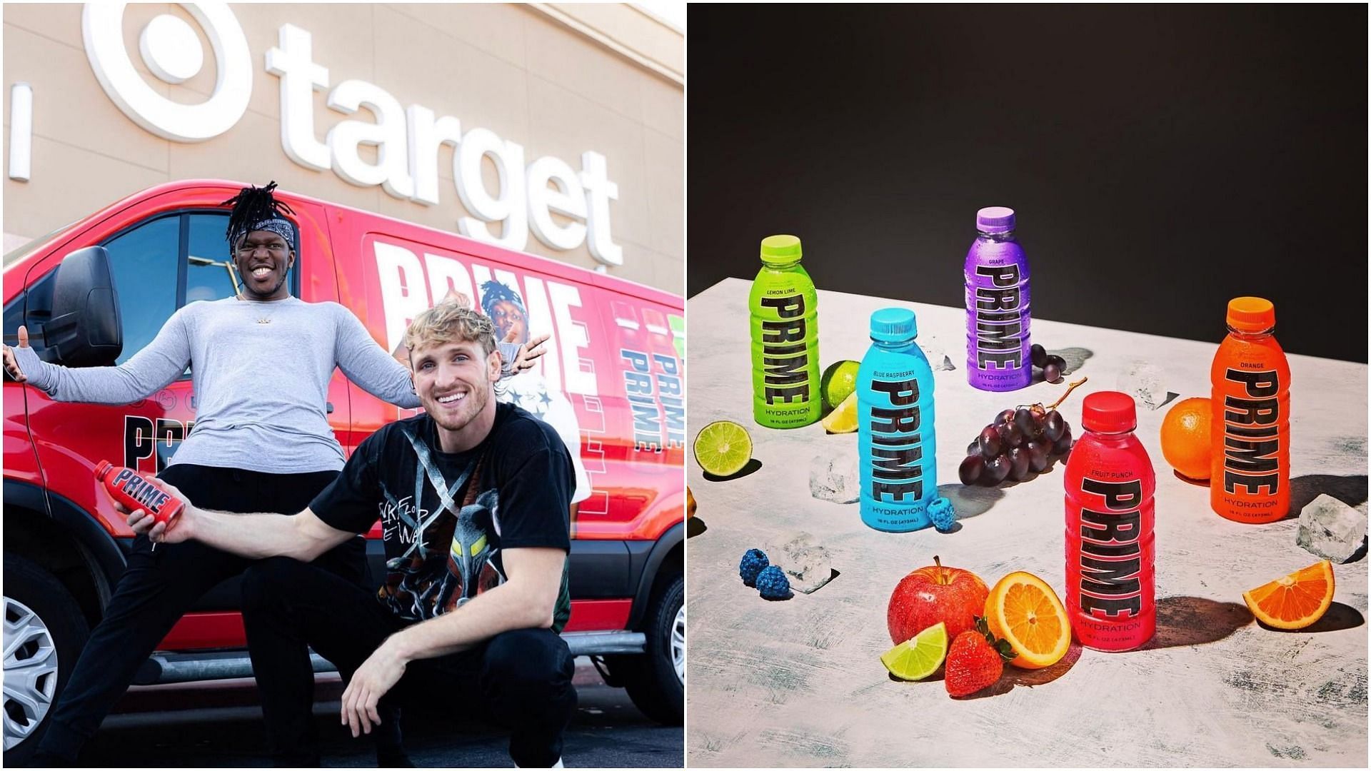 Logan Paul and KSI&#039;s beverage brand is launching at Target (Image via @drinkprime/Instagram)