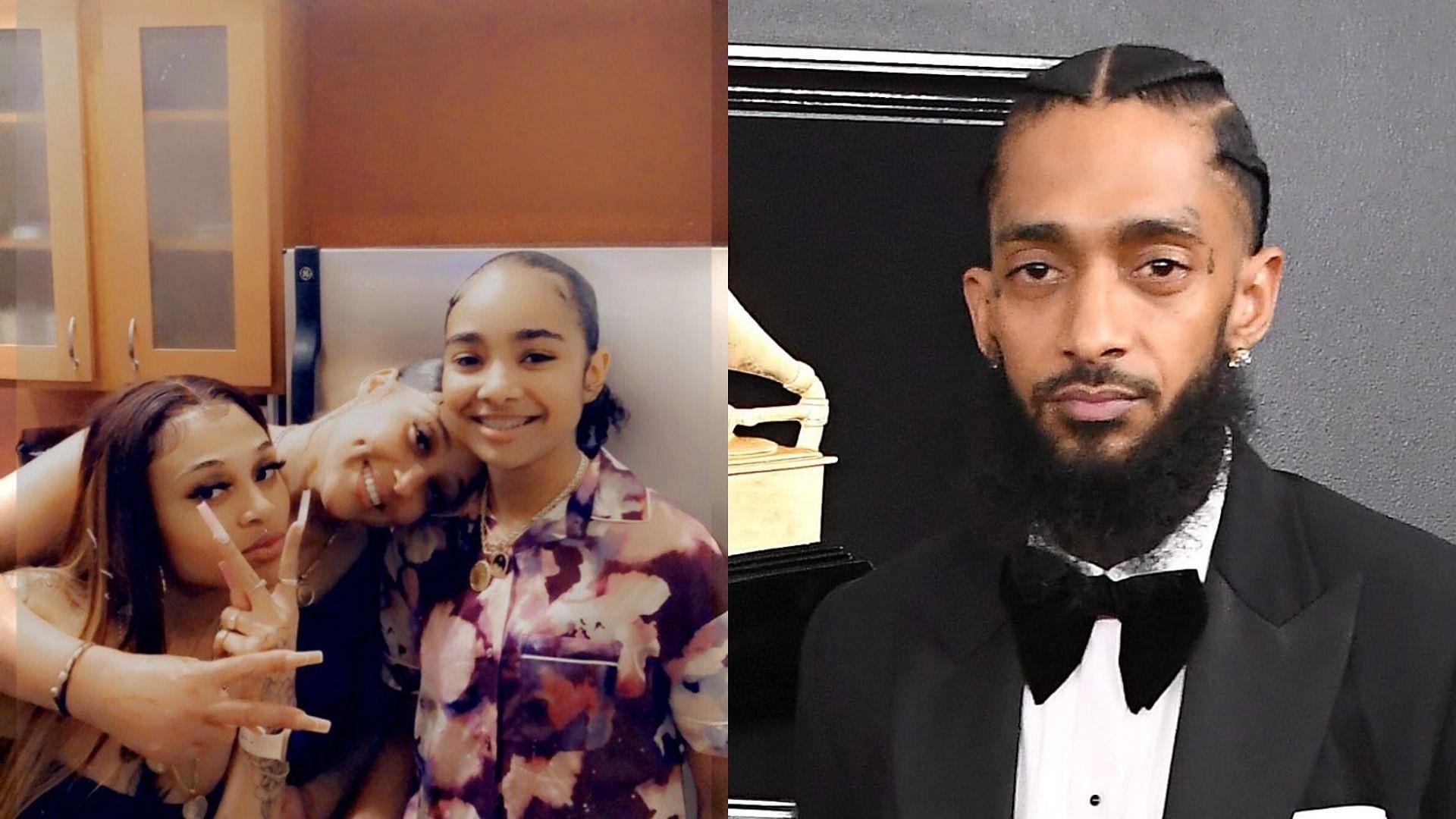 Late Nipsey Hussle&#039;s ex Tanisha Foster is claiming to regain the custody of their daughter (Image via Chyna Hussle/Instagram and Steve Granitz/WireImage)