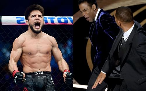 Henry Cejudo (L) responds to Will Smith's slap incident. Image via. NYPost