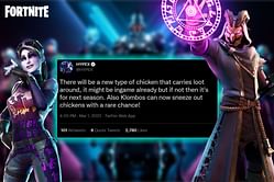 Klombos in Fortnite now drop an extremely rare item when sneezing, confirm leaks