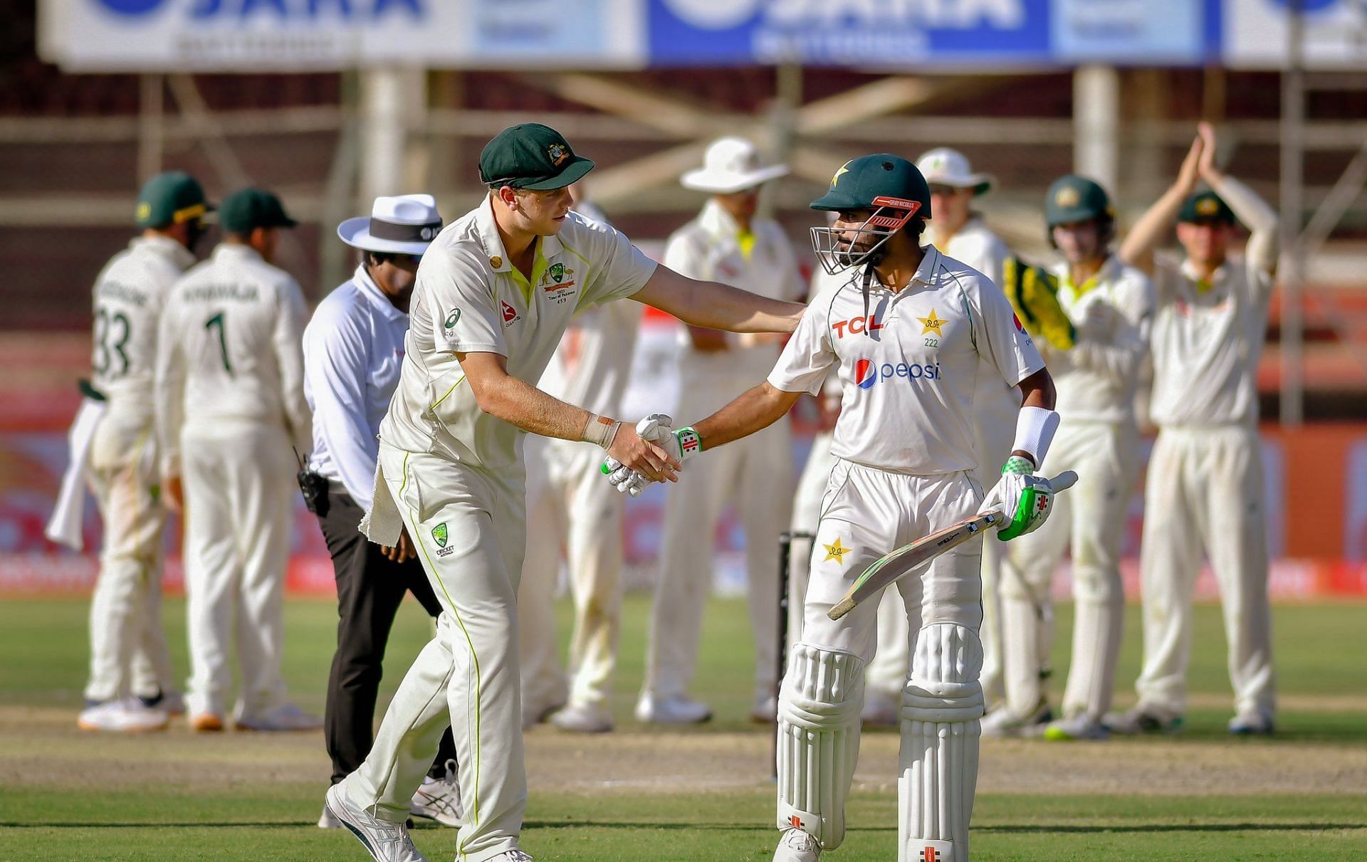 Babar Azam&#039;s masterclass was met with due acknowledgment from the Australian players and the Karachi crowd (Picture Credits: Twitter/ Pakistan Cricket).