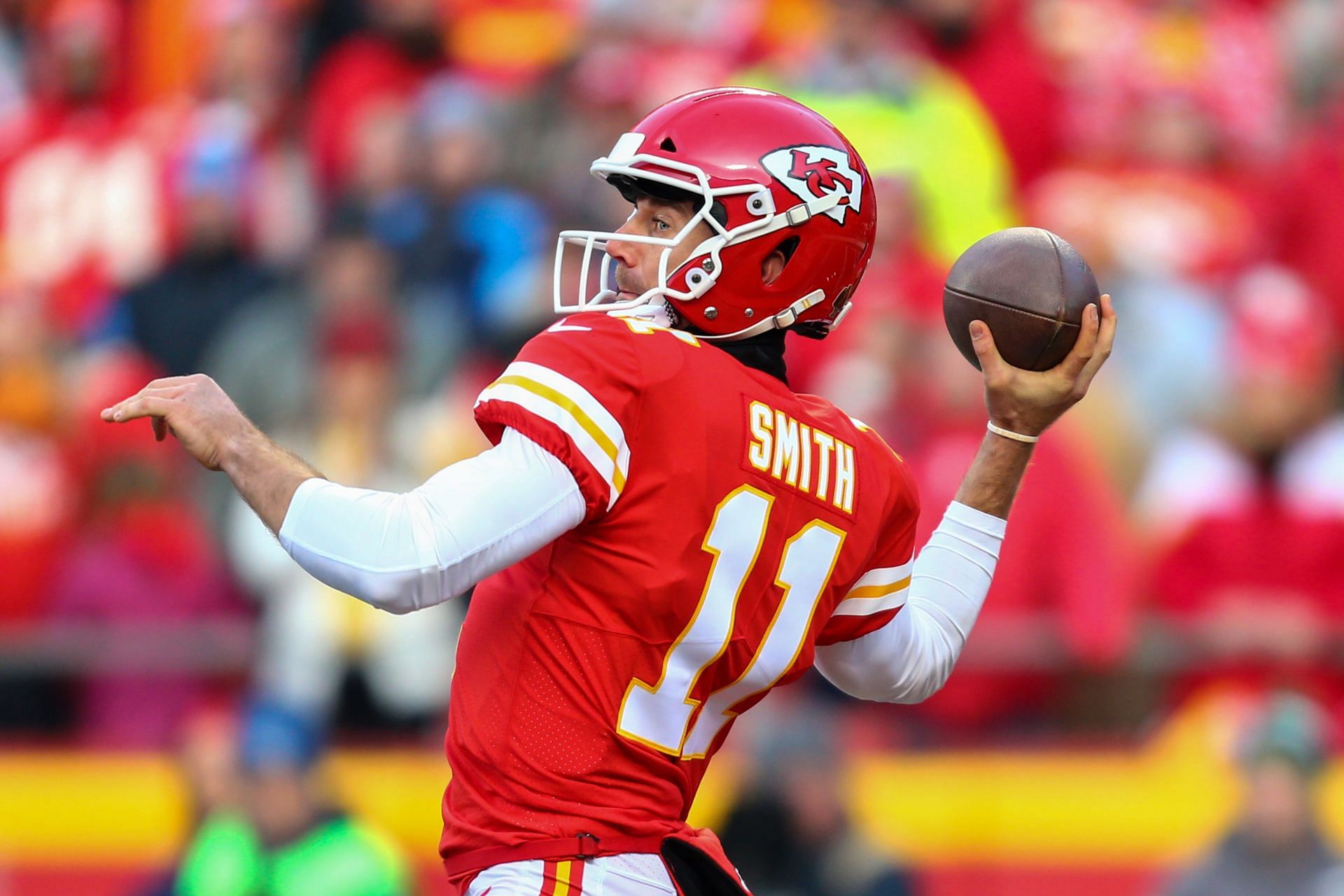 Alex Smith with the Kansas City Chiefs