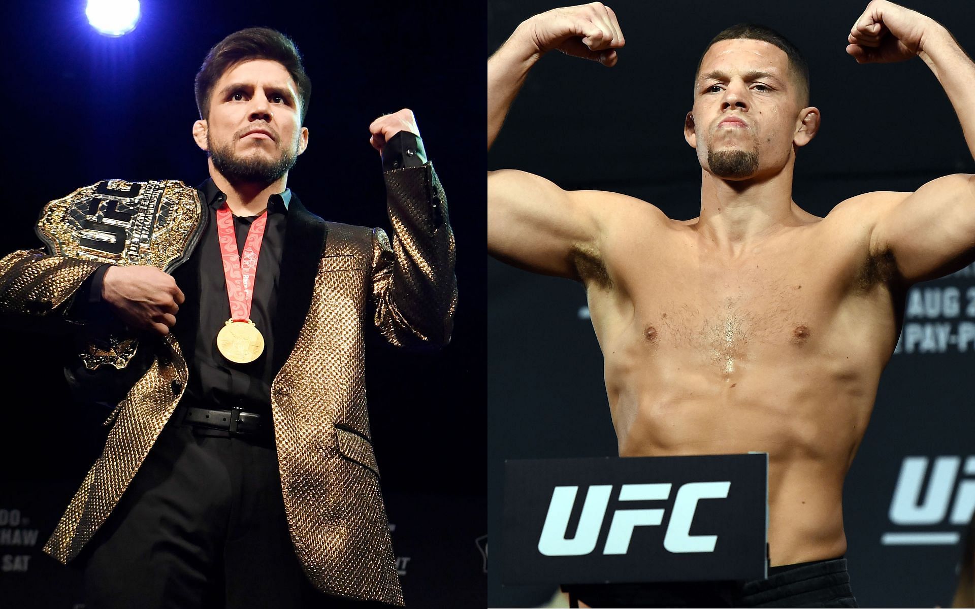 Henry Cejudo (left) and Nate Diaz (right) (Images via Getty)