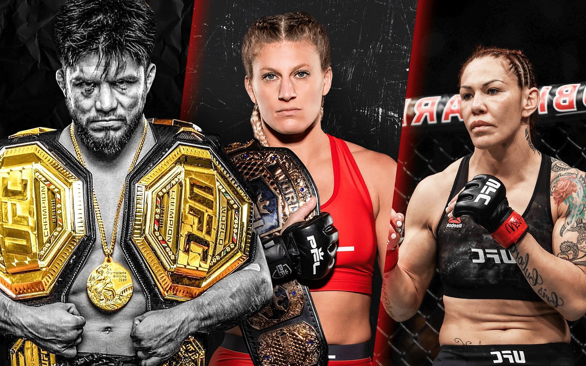 Henry Cejudo gives his thoughts on Kayla Harrison and Cris Cyborg (Images via: PFLMMA.com, Instagram &amp; Getty)