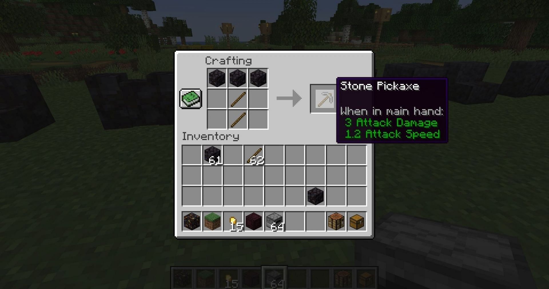 Blackstone can be used as a cobblestone substitute in many crafting recipe (Image via @EckoxSoldier/Twitter)