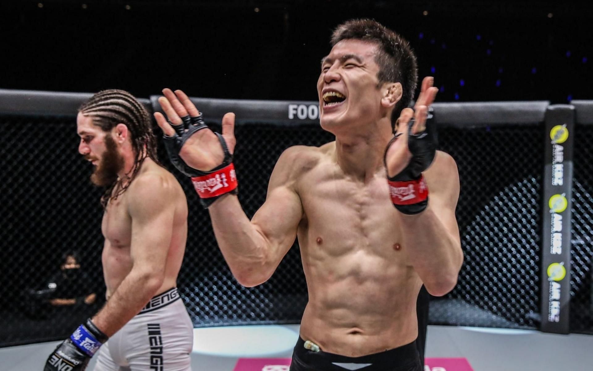 Japanese MMA legend Shinya Aoki (right) has had his fair share of crazy moments in and out of the cage. (Image courtesy of ONE Championship)