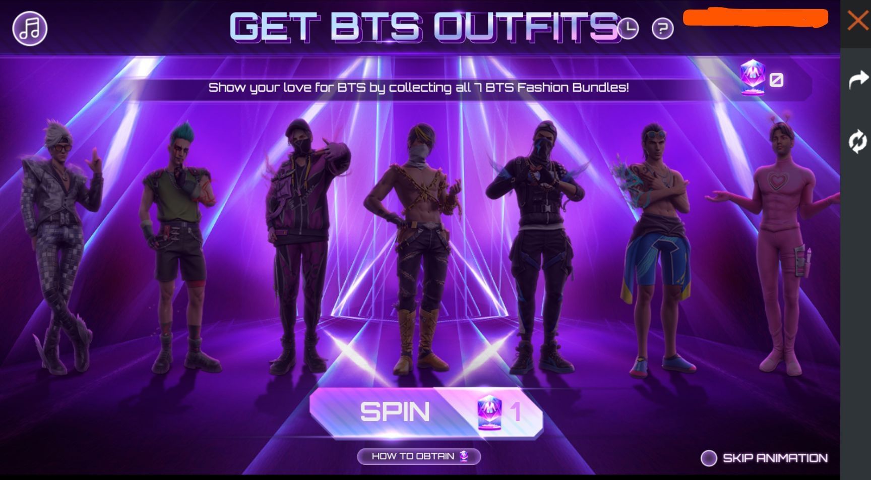 BTS iutfit redemption (Image via Garena)