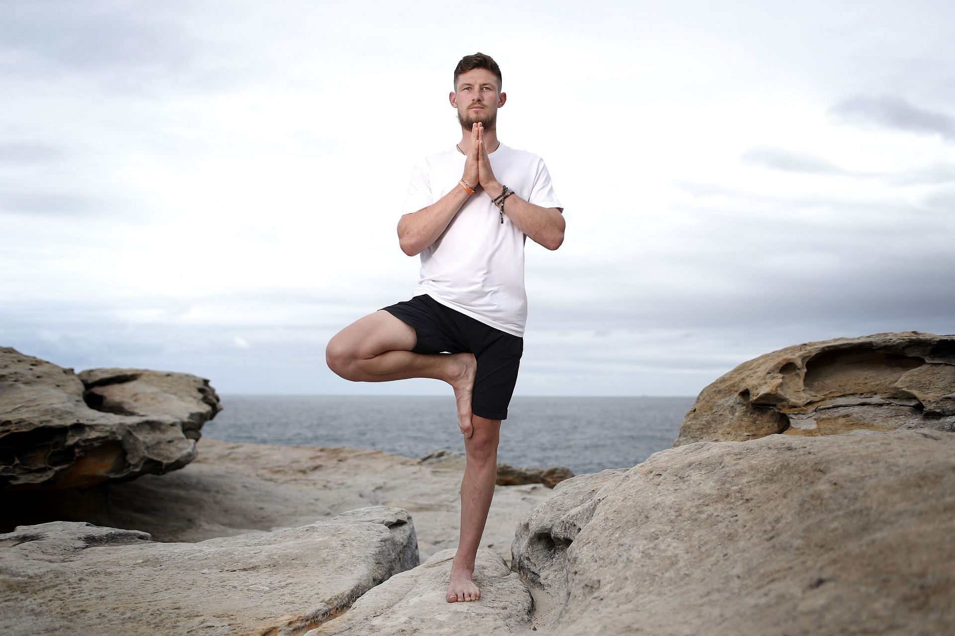 Cameron Bancroft Portrait Session; balancing on a single leg