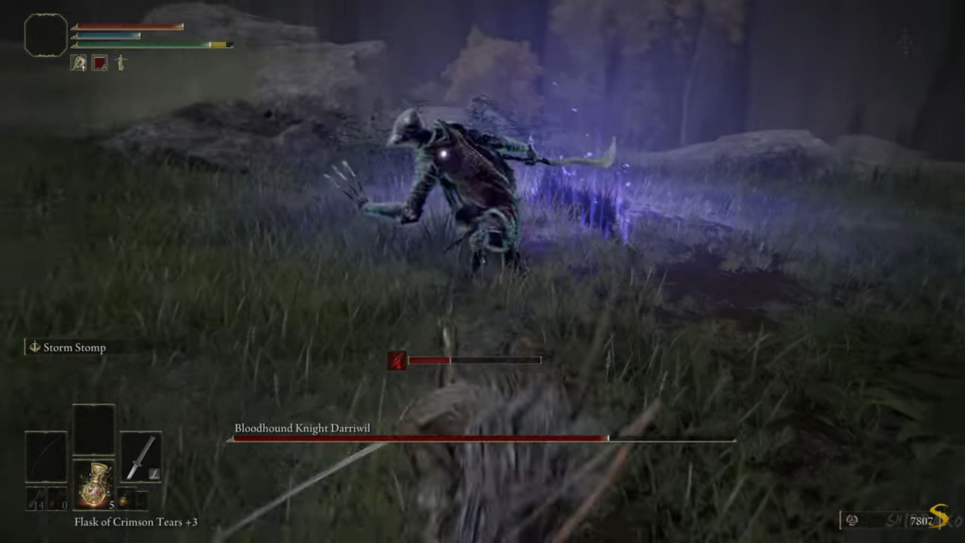 Darriwil in Elden Ring can be easily countered by using a greatshield (Image via Shirrako/YouTube)