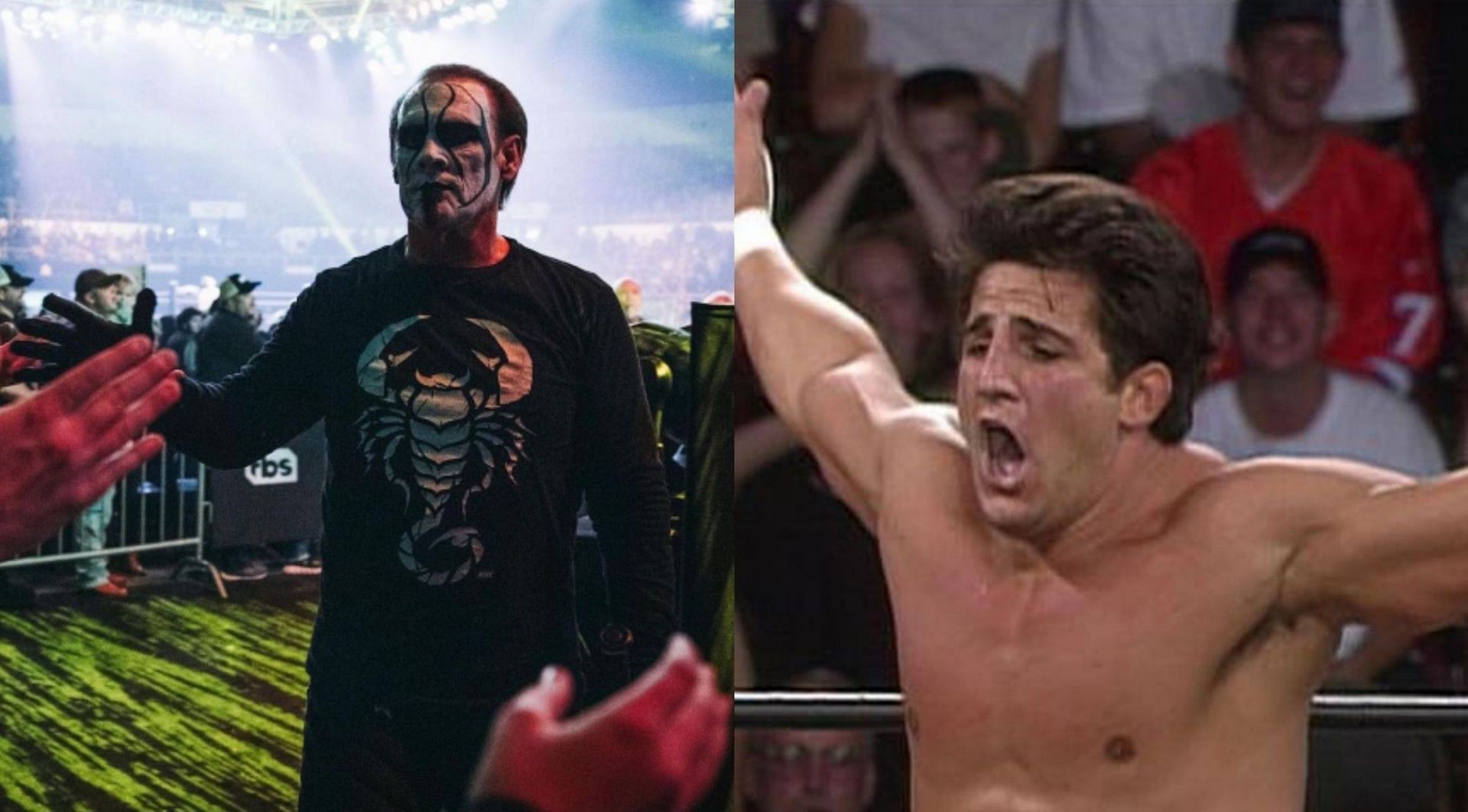 Sting (left) and Disco Inferno (right) are both WCW legends