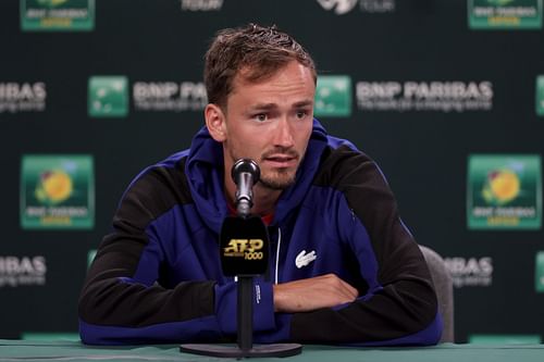 Daniil Medvedev speaks at his 2022 BNP Paribas Open pre-tournament press conference