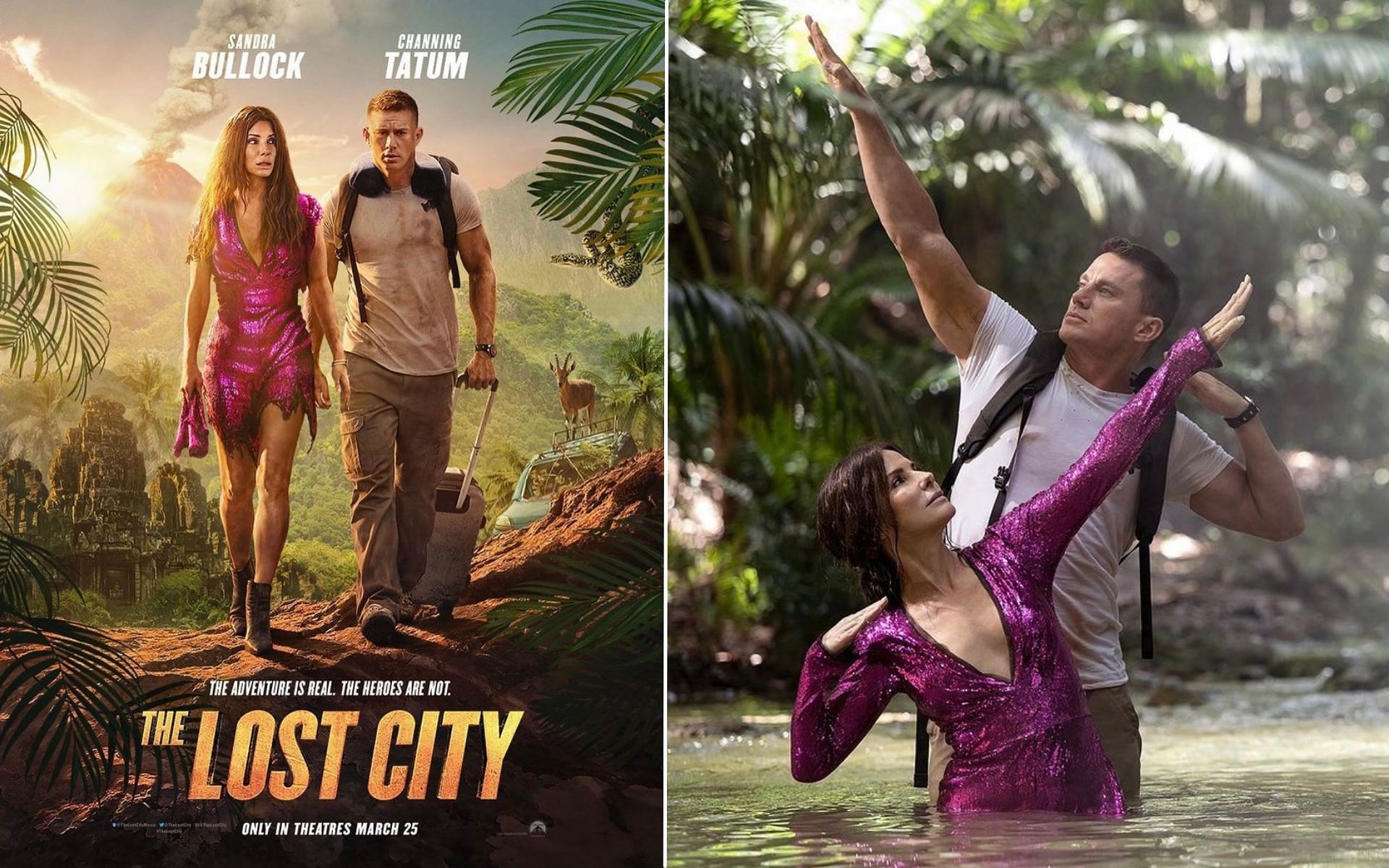 Channing Tatum and Sandra Bullock starring in the adventure movie, The Lost City (Image via @lostcitymovie/Instagram)