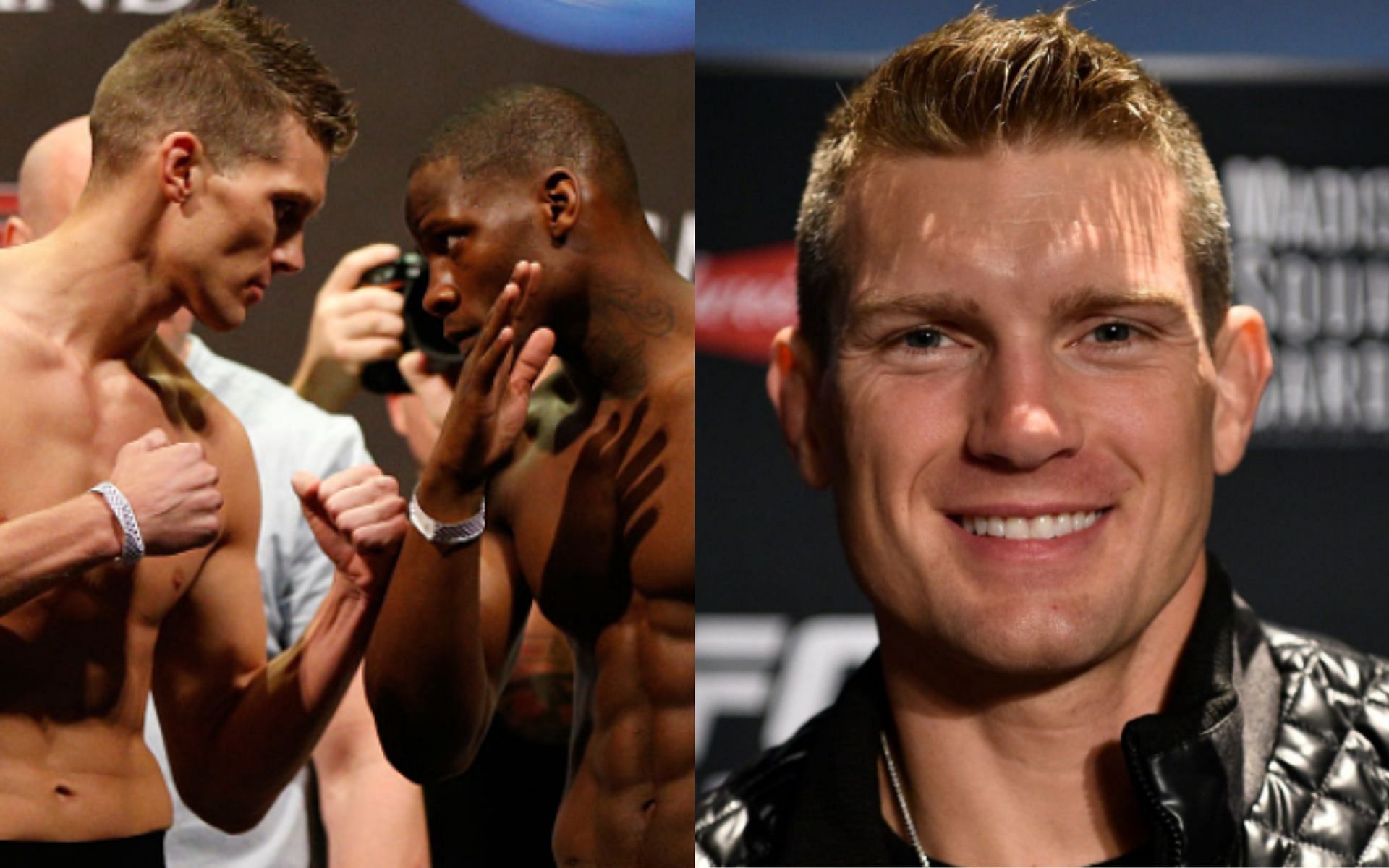 Thompson vs. Burrell face-off (left); Stephen Thompson (right)