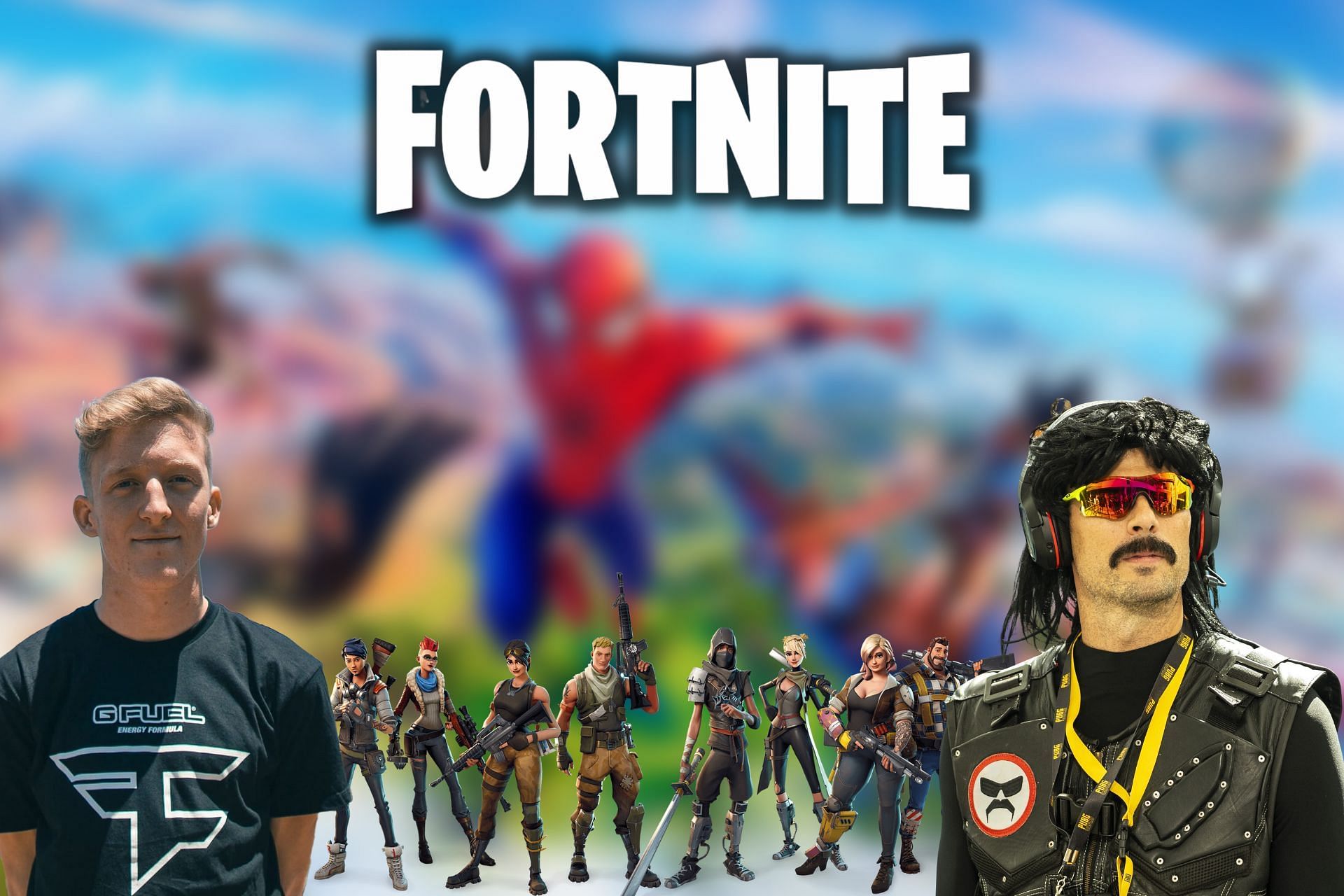 Tfue, Dr Disrespect, Ninja, and other streamers react to no building mode in Fortnite (Image via Sportskeeda)