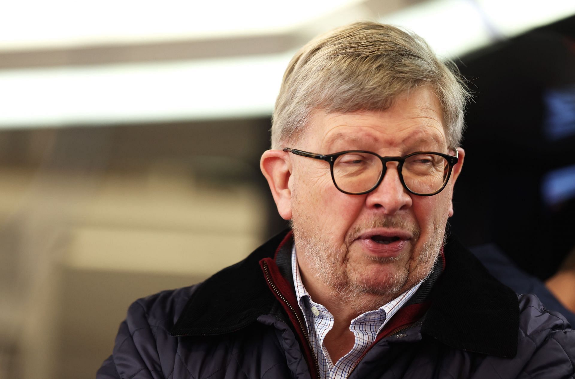 Ross Brawn during the first pre-season testing session of 2022 in Barcelona (Photo by Mark Thompson/Getty Images)
